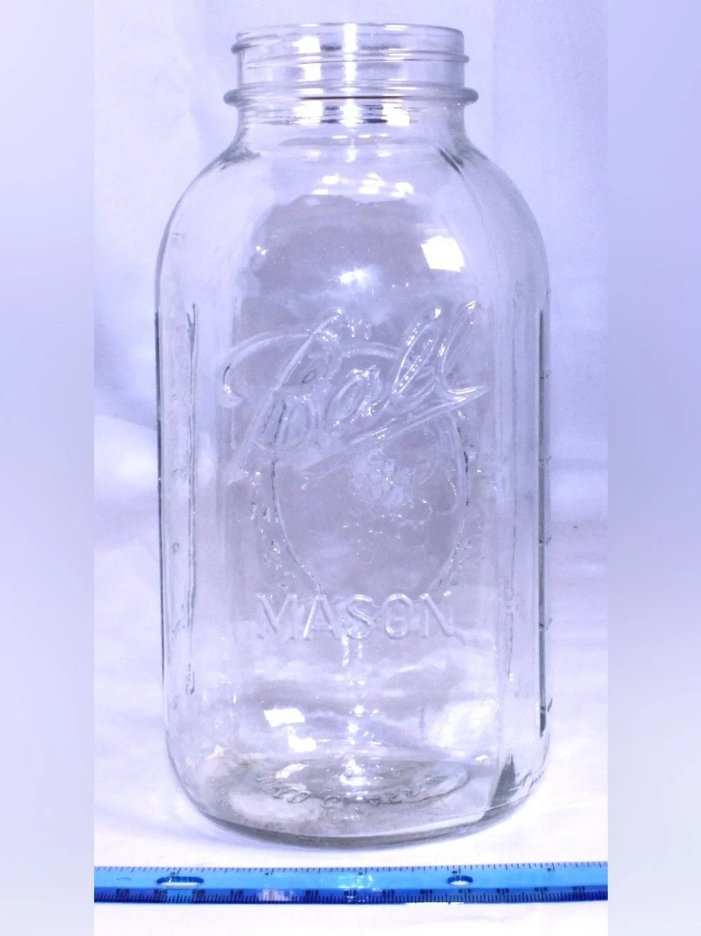 Vintage Ball Sculptured Glass fruit jar #49 - half gallon